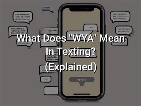 what does wya mean in text|hwy meaning in text message.